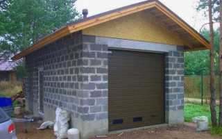Фундамент для гаража из керамзитных блоков