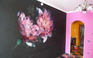 Как раскрасить стену в комнате своими руками