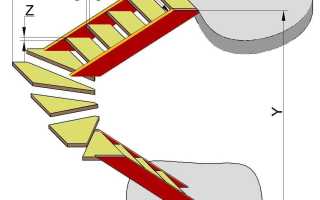 Деревянная лестница с забежными ступенями на 180 своими руками