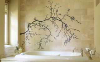 Рисунок стен для ванной комнаты своими руками