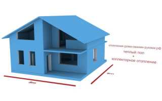 Схема системы отопления с теплым полом двухэтажного дома