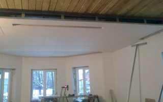 Потолок из гипсокартона в деревянном доме своими руками