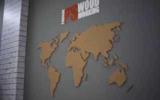 Карта мира из дерева на стену своими руками