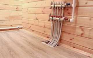 Водяное отопление деревянного пола частного дома своими руками