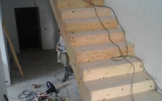 Деревянные ступени на бетонной лестницы своими руками